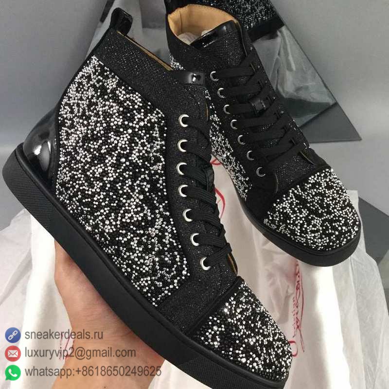 CHRISTIAN LOUBOUTIN UNISEX HIGH SNEAKERS BLACK PEARL D8010320